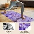 thumbnail image 4 of Purple Butterfly Flower Pattern Hot Yoga Mat Towel Non Slip for Hot Yoga - Quick-Drying Yoga Mat Cover with 4 Corner Pockets with Travel Bag - Hot Yoga Towel Non Slip 70"x26", 4 of 6