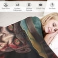 thumbnail image 3 of RUIYC Halloween Horror Movie Blanket Chain Suit,Halloween Throw Blanket Fuzzy Flannel for Couch Sofa or Bed, 3 of 6