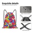 thumbnail image 5 of Drawstring Backpack - Colorful Bananas Splash Proof Small Drawstring Gym Bag for Women Men, Cinch Sports String Bag Backpack for Travel Swimming Beach, 5 of 8