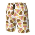 thumbnail image 4 of Balery Cute Ice Cream Traje de Baño Estilo Hawaiano para Hombre, Shorts de Secado Rápido con Bolsillos-X-Large, 4 of 6