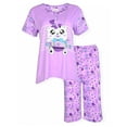 thumbnail image 3 of JEFFRICO Pajamas For Women Capri Set Sleepwear Soft Pajamas Short Sleeve Pajama Sleepshirt With Capri Pants, 3 of 6