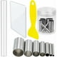 thumbnail image 1 of Kit de 7 herramientas de modelado de acero inoxidable para esculpir arcilla con láminas acrílicas y raspador de rodillo., 1 of 5