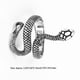 thumbnail image 3 of Anillos de tamaño ajustable Tendencia de modelado de animales Anillo de amistad exagerado abierto Suministro de joyería de aleación Ropa de Ropa, zapatos y accesorios Miscelánea Plata antigua Guardurnaity AP010680-02B, 3 of 6
