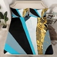 thumbnail image 2 of jejeloiu Vintage Geometric Design Bed Sheets,Abstract Triangle Print King Sheets For Adult 4pcs, 2 of 7
