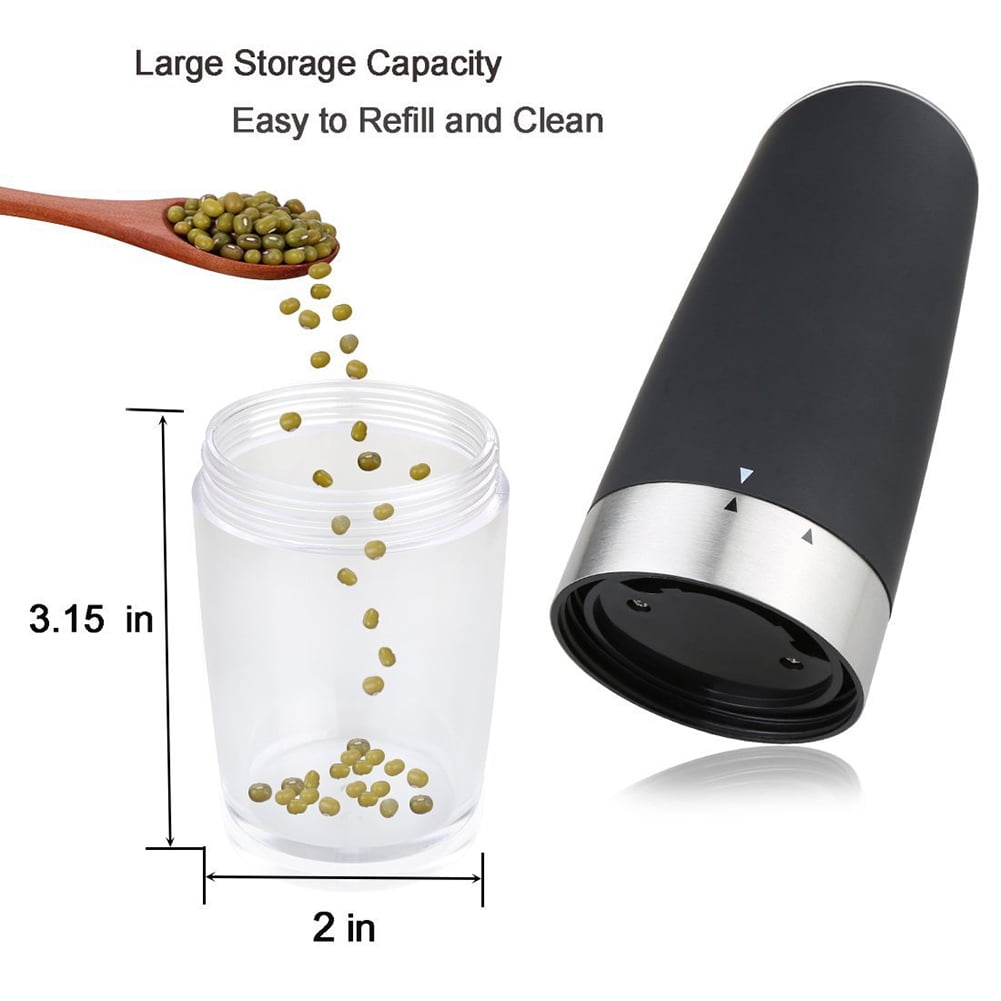 Lowestbest Kitchen Electric Salt or Pepper Grinder with LED Light for Cooking, Black, (Batteries not included) Lowestbest Kitchen Electric Salt or Pepper Grinder with LED Light for Cooking, Black, (Batteries not included)