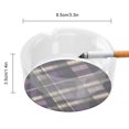 thumbnail image 2 of Round Glass Ashtray 8.5×3.5in Non-Bubble Anti-Rolling Edge Smooth Not Hurt Hands For Living Room Bedroom Work Hotel Office Car Purple Buffalo Plaid Check Tartan Scotland_3, 2 of 8