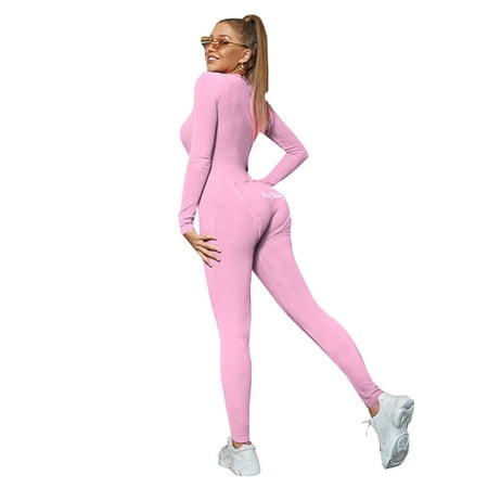 

CAITZR Women Deep V Neck Onesie Pajamas Jumpsuit One Piece Romper Bodysuit