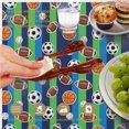 thumbnail image 6 of Football and Basketball Green Pattern Round Tablecloth 60"x60", Wrinkle Resistant Wipeable Table Cover for Kitchen Dining Room Picnic Patio and Party, 6 of 6