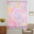 thumbnail image 3 of Rainbow Color Sheer Curtains 96 Inches Long, Fantasy Colorful Ombre Swirl Light Filering Curtains, Privacy Drapes Simi Floor to Veiling Curtain for Living Room Bedroom Large Window Treatment, 3 of 9
