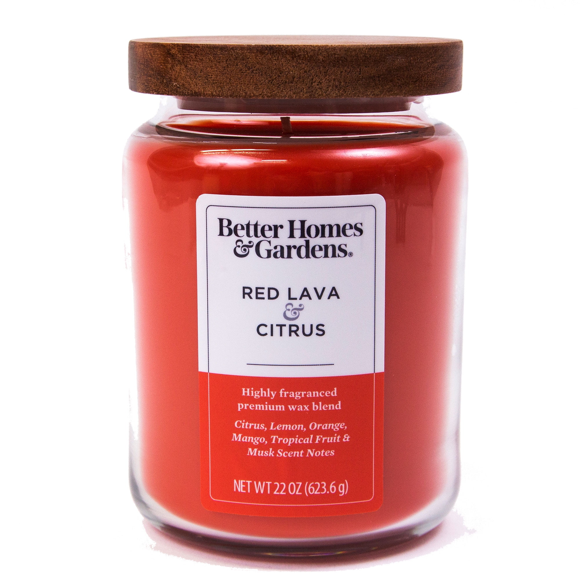 Better Homes & Gardens 22oz Red Lava Citrus Scented Single- Jar Candle