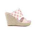 thumbnail image 3 of BLISSFUL STEP Women's Polka Dots Platform Espadrille Wedge Heels Sandals, 3 of 7