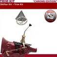 thumbnail image 1 of American Shifter  TH200 Shifter Kit Chrome 8 in. Trim Kit Push Button Gray Boot Billet Knob for EE2D5, 1 of 1