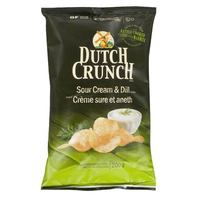 Old Dutch Crunch Sour Cream & Dill Potato Chips, 200g/7.1 oz