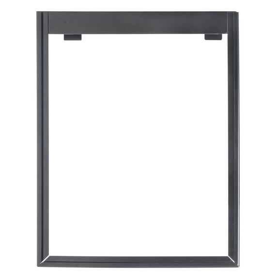 HUBERT® Vertical Sign Frame with Two Brackets Black Metal - 11"L x 14"H