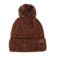 thumbnail image 1 of Gorro para mujer, hombre, gorro de invierno, gorros con puños para mujer, gorros cálidos para esquí, rojo-marrón, 1 of 5