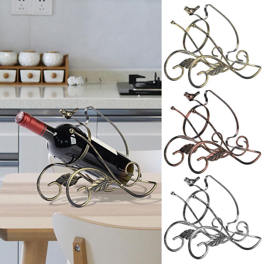 Beautiful Creative Fish Wine Rack Statue Wine Bottle Holder Wrought Iron Sculpture Ornaments Red Wine Stand Accessories Home Bar Decor Gift Upscale