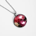 thumbnail image 4 of Peony Elegant Glass Circular Pendant Women's Necklace, 4 of 5