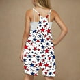 thumbnail image 4 of Edvintorg 4Th Of July Girls Romper Fashion Printed Sleeveless Thin Strap Overalls with Pockets Summer Holiday Casual Jumpsuit Shorts 5-14 Years, 4 of 5