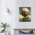 thumbnail image 3 of JEUXUS Funny 3D Vintage Steampunk Airship Canvas Prints Wall Art Decor Wood Framed Artwork Paintings Pictures for Bedroom Home Office Decor, 3 of 4