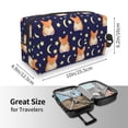 thumbnail image 3 of Uemuo Corgi Lying With Moons And Stars Pattern Portable Toiletry Bags with Handle, Waterproof travel Make up Bags for Women, Large Capacity Travel Cosmetic Bags, 3 of 9