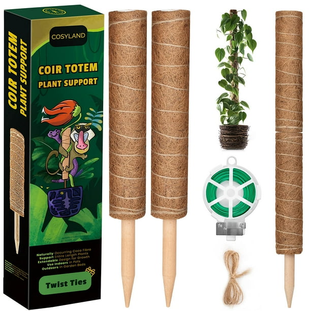 COSYLAND 29 Inches Coir Totem Moss Pole for Plant Support Coco Sticks