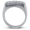 thumbnail image 3 of Pompeii 1ct Diamond Mens Three Stone Wedding Anniversary Ring 10k White Gold (H/I,I1-I2), 3 of 5