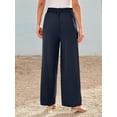 thumbnail image 6 of ZANKLEY Wide Leg Dress Pants Women's High Waisted Dressy Trousers, 6 of 12