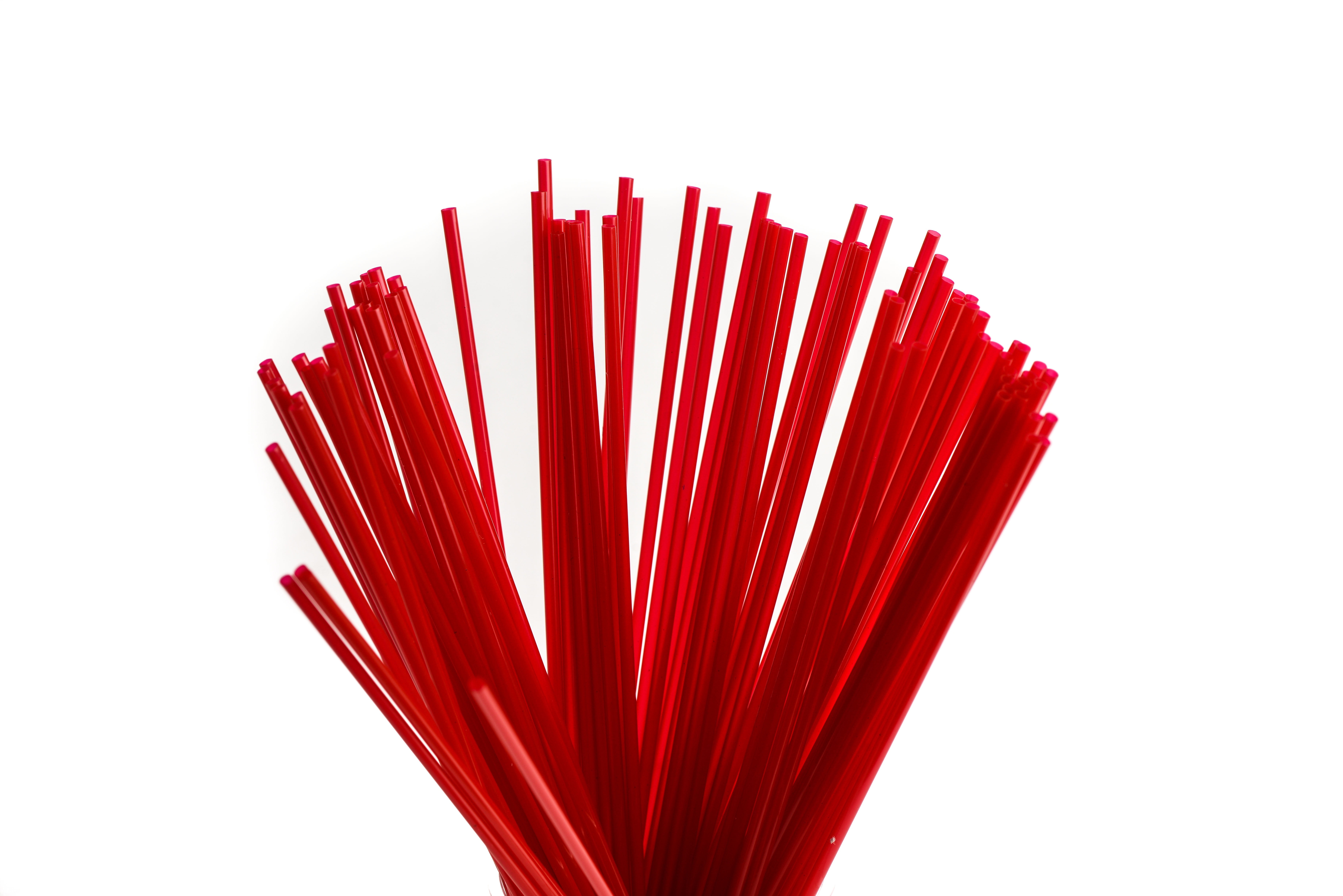 4000 Pack 5 in Red Plastic Coffee Stirrers Straws Cocktail Sip Stir Sticks 