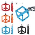thumbnail image 2 of Bicycles Pedals Nonslip Wide Platform Bikes Flat Pedals 9/16Inch Thread Sealed Bearing Dustproof Mountain Bikes Pedals Red, 2 of 4