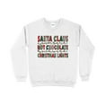 thumbnail image 2 of Women's Santa Claus Hot Chocolate Christmas Lights Sweatshirt, 2 of 8