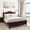 Walnut, variant on Full Size Wood Platform Bed Frame,Retro Style Platform Bed with Wooden Slat Support,White