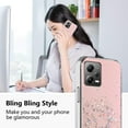 thumbnail image 2 of Compatible with Xiaomi Poco X5 Case Cute Glitter Clear Sparkly Cases Shockproof Redmi Note 12 5G / Poco X5 Phone Case for Women Girls Silicone Slim Bling Protective Cover (Pink), 2 of 14