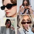 thumbnail image 2 of GJX 2026 New Rectangle Sunglasses for Women Men Trendy Retro Fashion Sun Glasses 90’S Vintage Uv 400 Protection Square Frame K1200 for Driving,Travel,Beach,Shopping,Outdoor,Vacation, 2 of 7