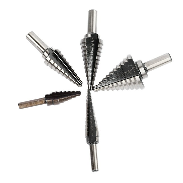Foret, de Haute Précision Multifonctionnelle Réutilisable 5Pcs Forte Étape Foret Ensemble pour le Traitement des Métaux