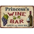 thumbnail image 1 of Princess's Rustic Wine Bar Sign Wall Decor Kitchen Gift 16 x 24 Matte Finish Metal 116240056942, 1 of 1