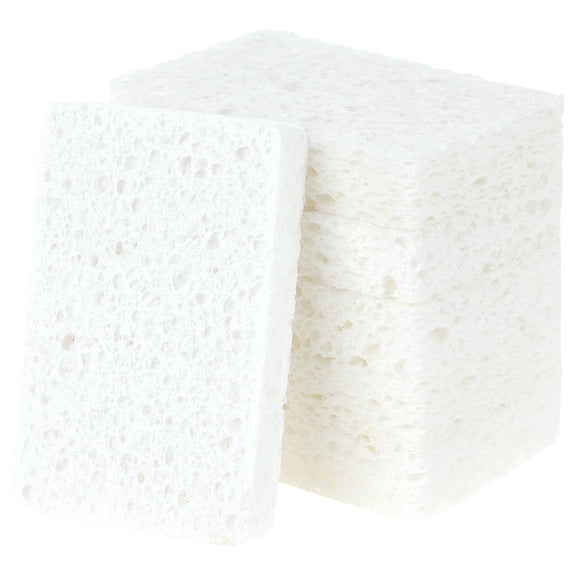 Unique Bargains 6 Pack Non-Scratch Sponges Kitchen Cleaning Sponges White 4.3"x2.8"x0.8"
