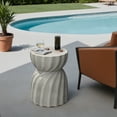thumbnail image 2 of MOALCOFER Outdoor Side Table with Concrete Finish,Lightweight Patio Side Table, 2 of 6