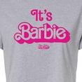 thumbnail image 3 of Barbie The Movie - It's Barbie Pink - Juniors Cropped Cotton Blend T-Shirt, 3 of 5