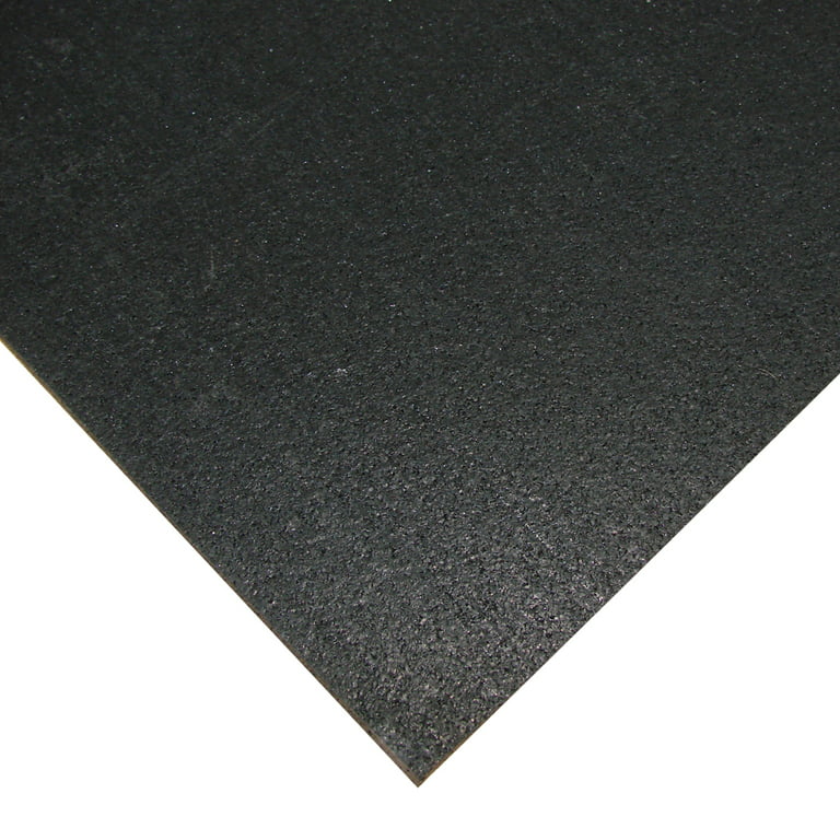 Rubber-Cal Rubber Anti-Vibration Mat - 1/4 x 4ft Wide x 3ft Long - Black  Washing Machine Vibration Mat