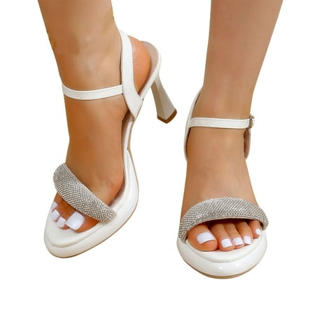 

mtvxesu Womens Sandals Water Diamond Large Fashion Sandals Platform High Heel Sandals Womens Sandals Dressy Camping or Travelling Clearance Sale
