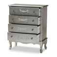 thumbnail image 3 of Baxton Studio Callen Silver Finished Wood 4-Drawer Storage Cabinet, 3 of 10
