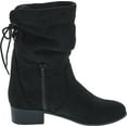 thumbnail image 6 of Delicious Kimmy Women's Faux Suede Stretchy Open Toe Open Back Over The Knee Block Chunky Heel Boot, 6 of 7