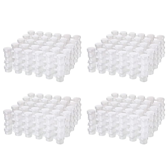 96 x empty paint pots-transparent