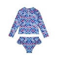 thumbnail image 2 of MSemis Two-Piece Rashguard Swimsuit & Swim Bottoms Set, Size 12, Colorful (Girl's), 2 of 5