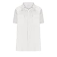 thumbnail image 4 of FRSASU Western Cowboy Shirts for Men Pearl Snap Button Down Cotton Work T-Shirt Men's Casual Shirt Jacket with Two Pockets White, 4 of 6