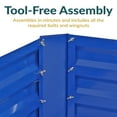 thumbnail image 4 of Sunnydaze Galvanized Steel L-Shaped Raised Garden Bed - Blue, 4 of 8