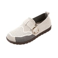 thumbnail image 2 of Womens Walking Shoes, Office Shoes, Widestep Shoes for Women, Womens Walking Shoes Wide Toe Barefoot Shoes Zero Drop Minimalist Loafer With Adjustable Strap Slip On Clogs, Beige US-5.5/EU-36, 2 of 5