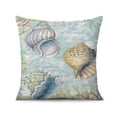thumbnail image 2 of Sail Away with Set of 2 Nautical Coastal 16x16 inch Throw Pillows - Ocean Coral, Seashell, Starfish Designs for Your Home., 2 of 7