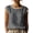 Gray, variant on Women'S Crew Neck Casual Cap Sleeve Tops Lace Patchwork Basic Summer Loose Fit Blouse White M