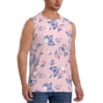 thumbnail image 2 of Haiem Men's Butterfly Print Tank Tops Summer Sleeveless Cut Off Workout T-Shirts Fitness Vest Athletic Undershirts-Small, 2 of 8